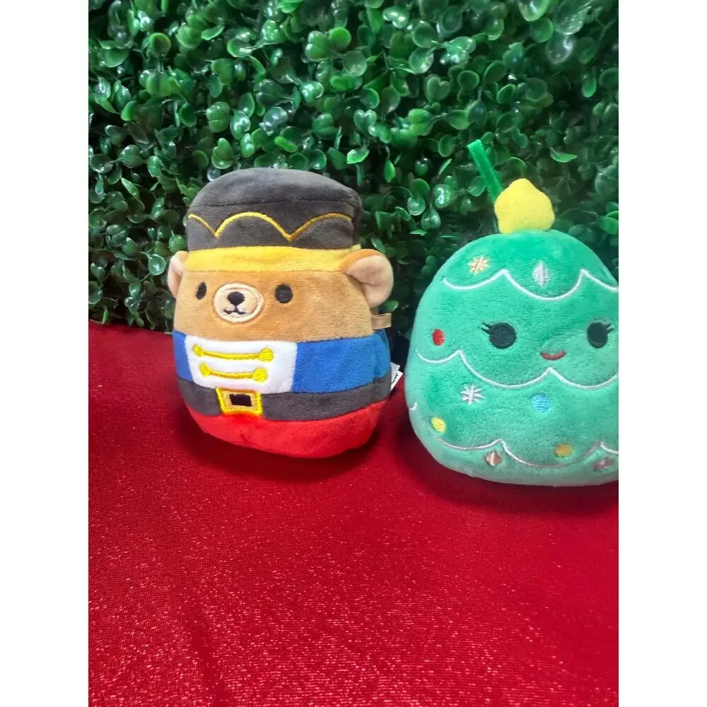 Lot of 6 Christmas Mini Squishmallows Plush Santa Ms Claus Nutcracker Tree Mouse